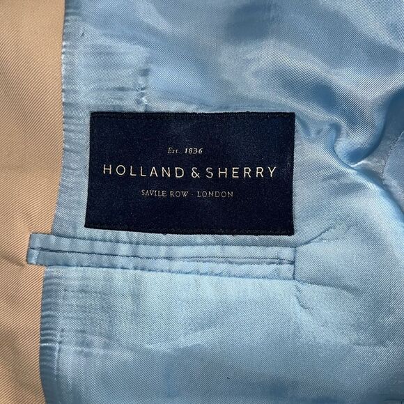 Holland & Sherry Savile Row Sport Coat Blazer Vest 2 Piece Set Sz 40R - Picture 15 of 16